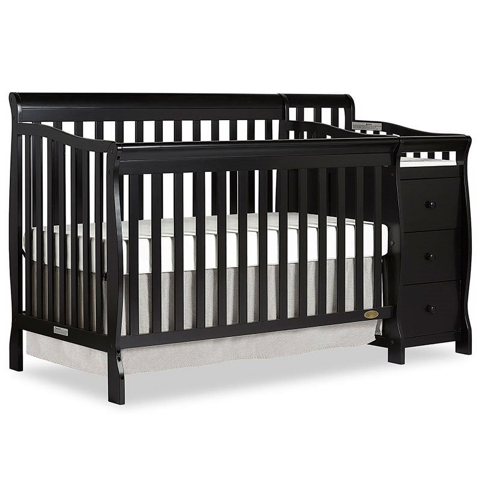 Dream On Me 5 in 1 Brody Convertible Crib With Changer in Black