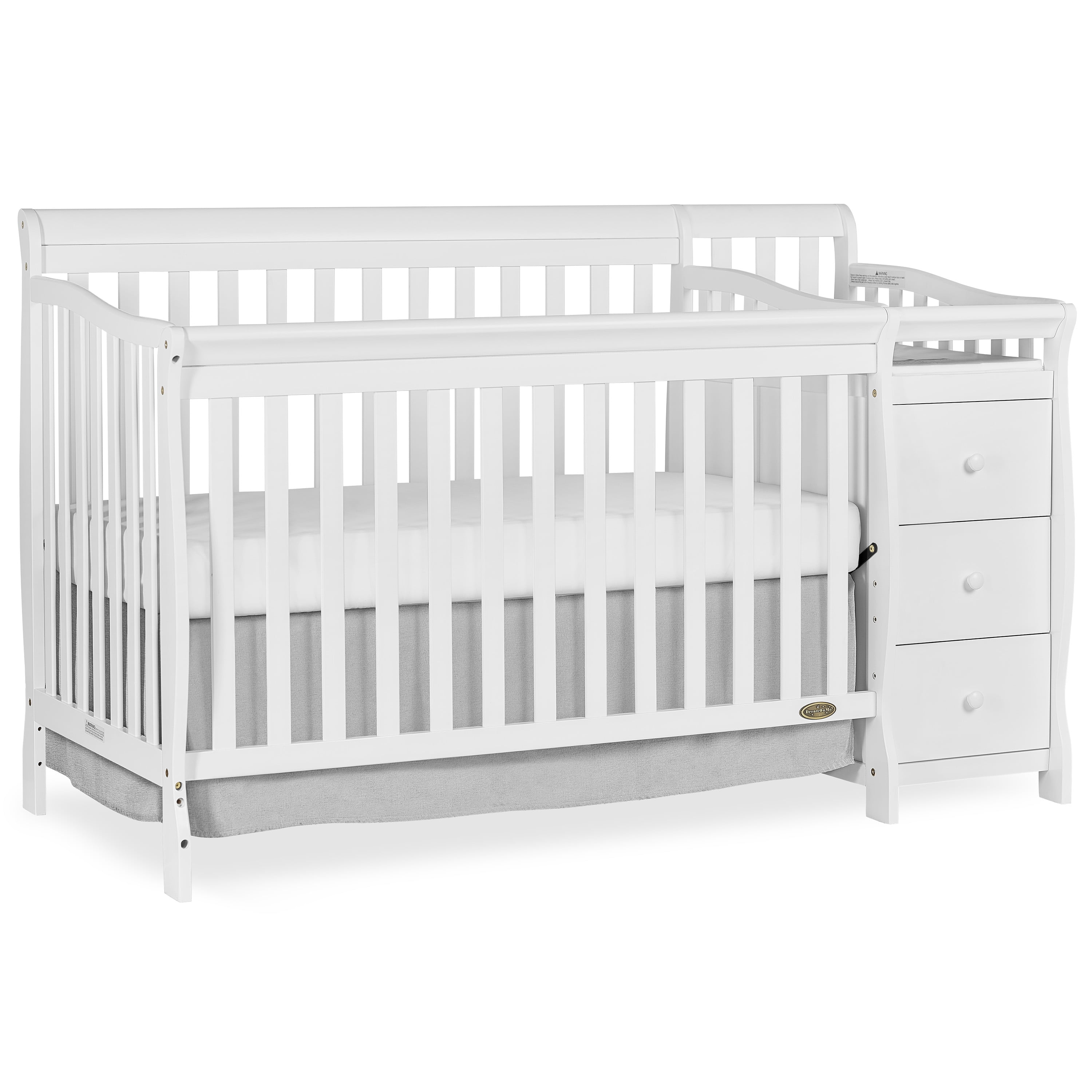 White Pine 5-in-1 Convertible Crib with Changer
