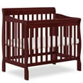 thumbnail image 1 of Dream On Me Aden 4-in-1 Convertible Mini Crib In Cherry, Greenguard Gold Certified, 1 of 9