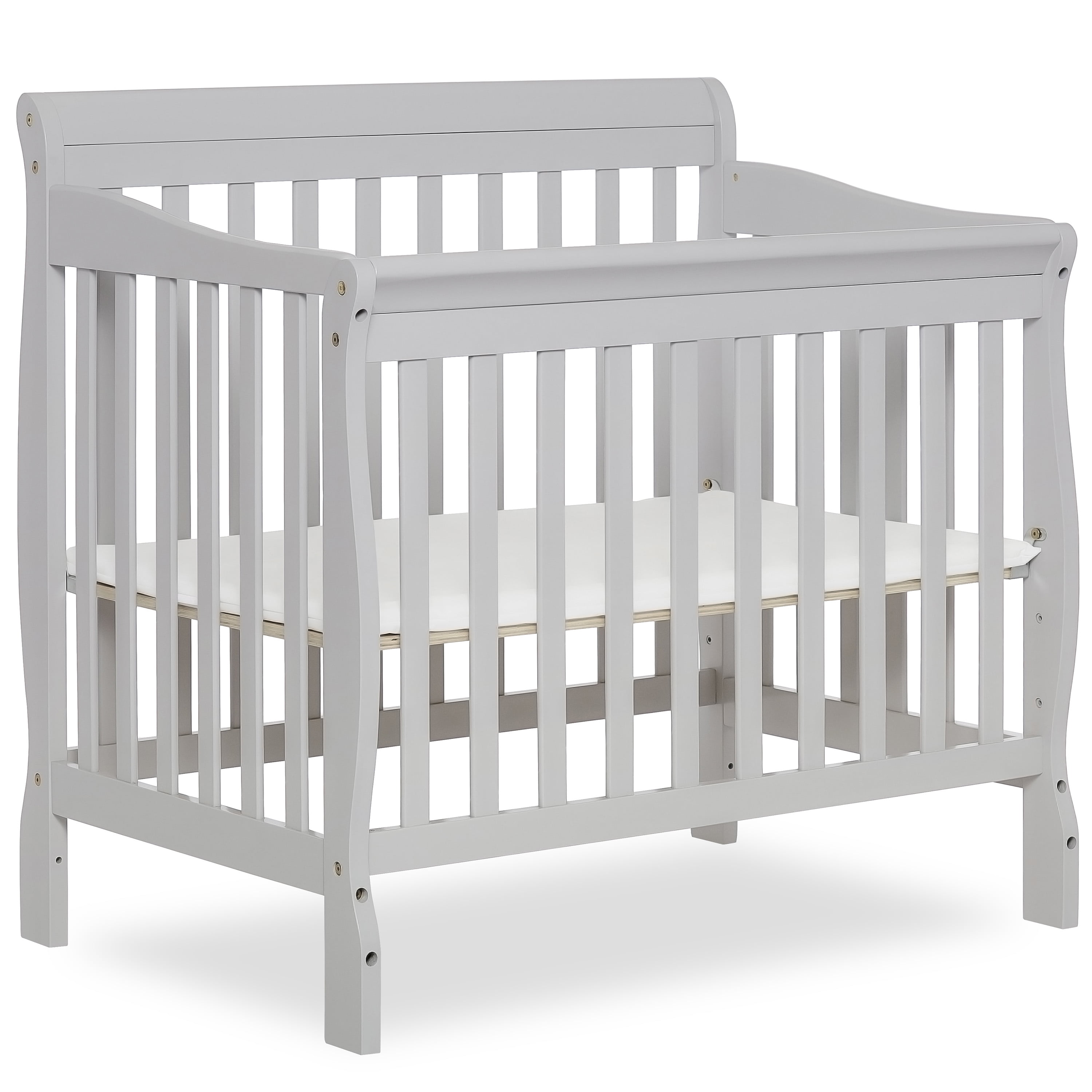 Aden Gray Pinewood 4-in-1 Convertible Mini Crib