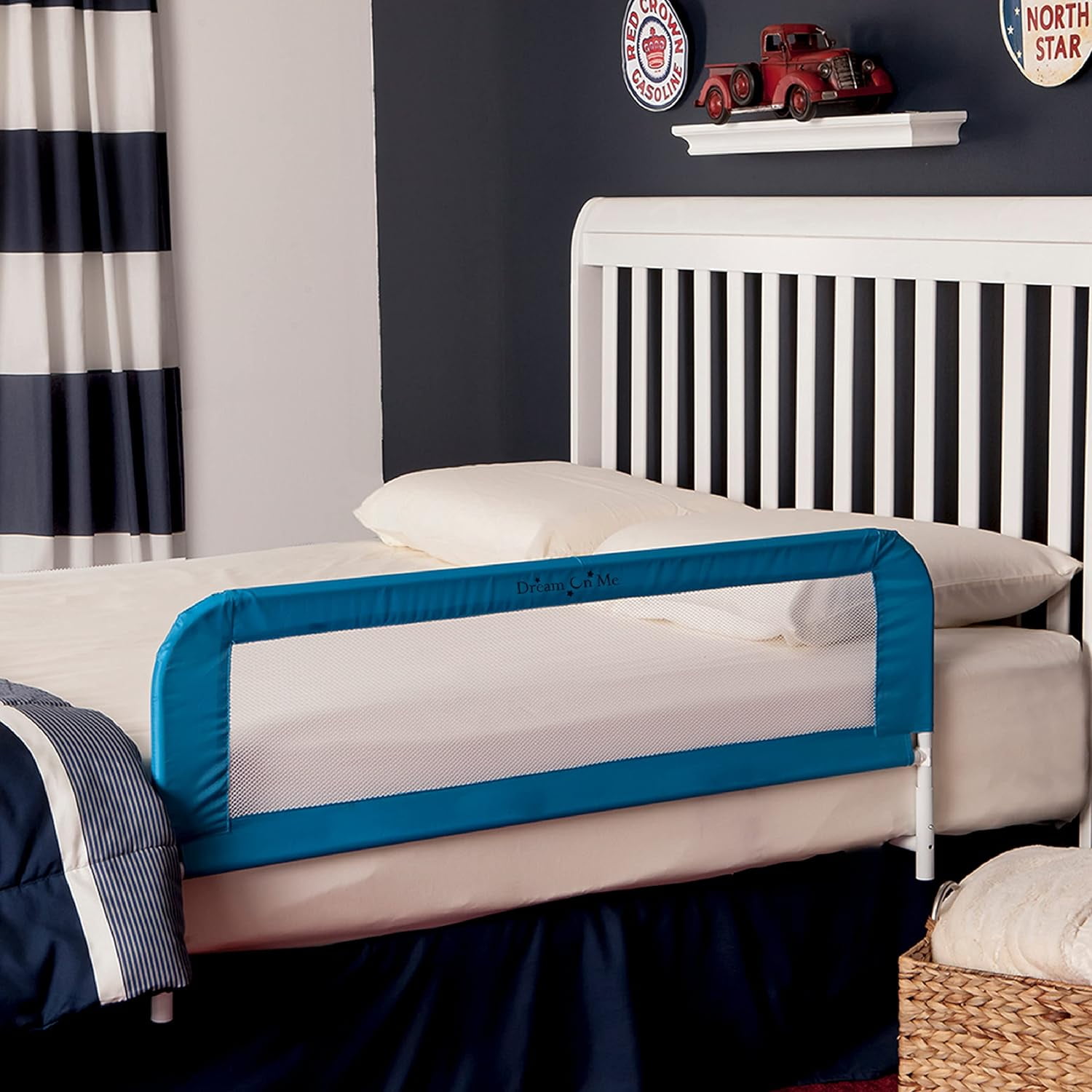 Dream On Me Adjustable Mesh Bed Rail, Two Height Levels, Ready To Use