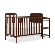 Dream On Me Anna 3-in-1 Full-Size Crib and Changing Table Combo in Espresso, Greenguard Gold Certified, Non-Toxic Finishes, Includes 1" Changing Pad, Wooden Nursery Furniture Espresso 1 Count (Pack of 1)