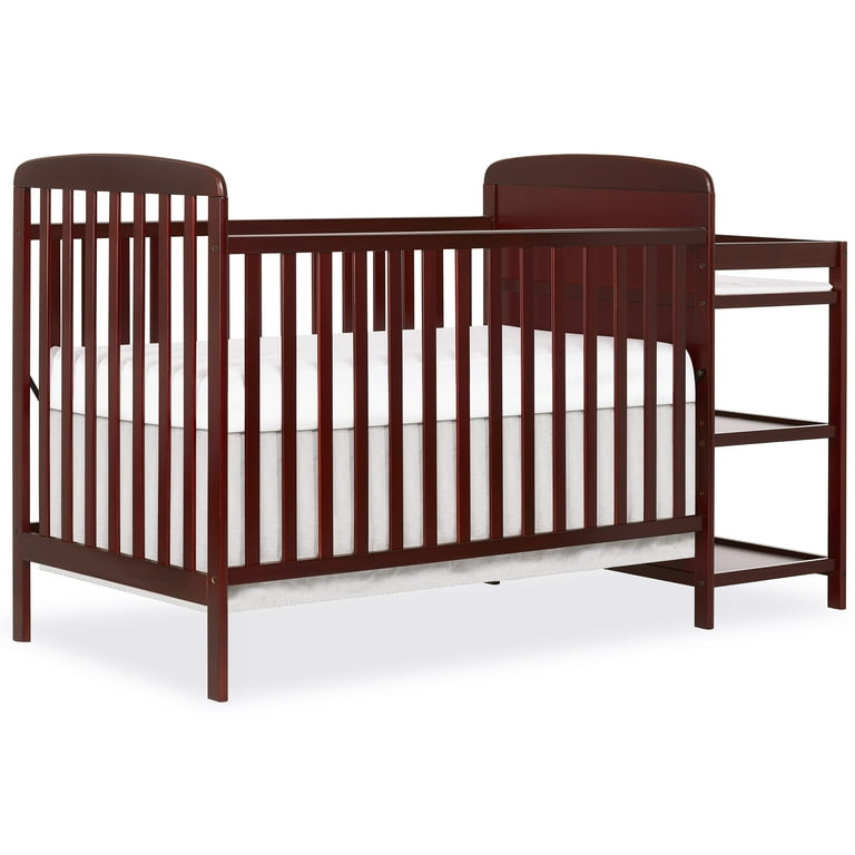Dream On Me Anna 4 in 1 Full Size Crib and Changing Table Combo Cherry