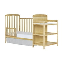 Dream On Me Anna 3-in-1 Full Size Crib and Changing Table Combo in Natural