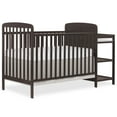 thumbnail image 1 of Dream On Me Anna 3-in-1 Convertible Crib with Changing Table Chocolate, Changing Pad Included Converts from Baby Crib to Toddler Bed, Day Bed and Kids Sofa, Three Adjustable Mattress Height Positions, 1 of 12