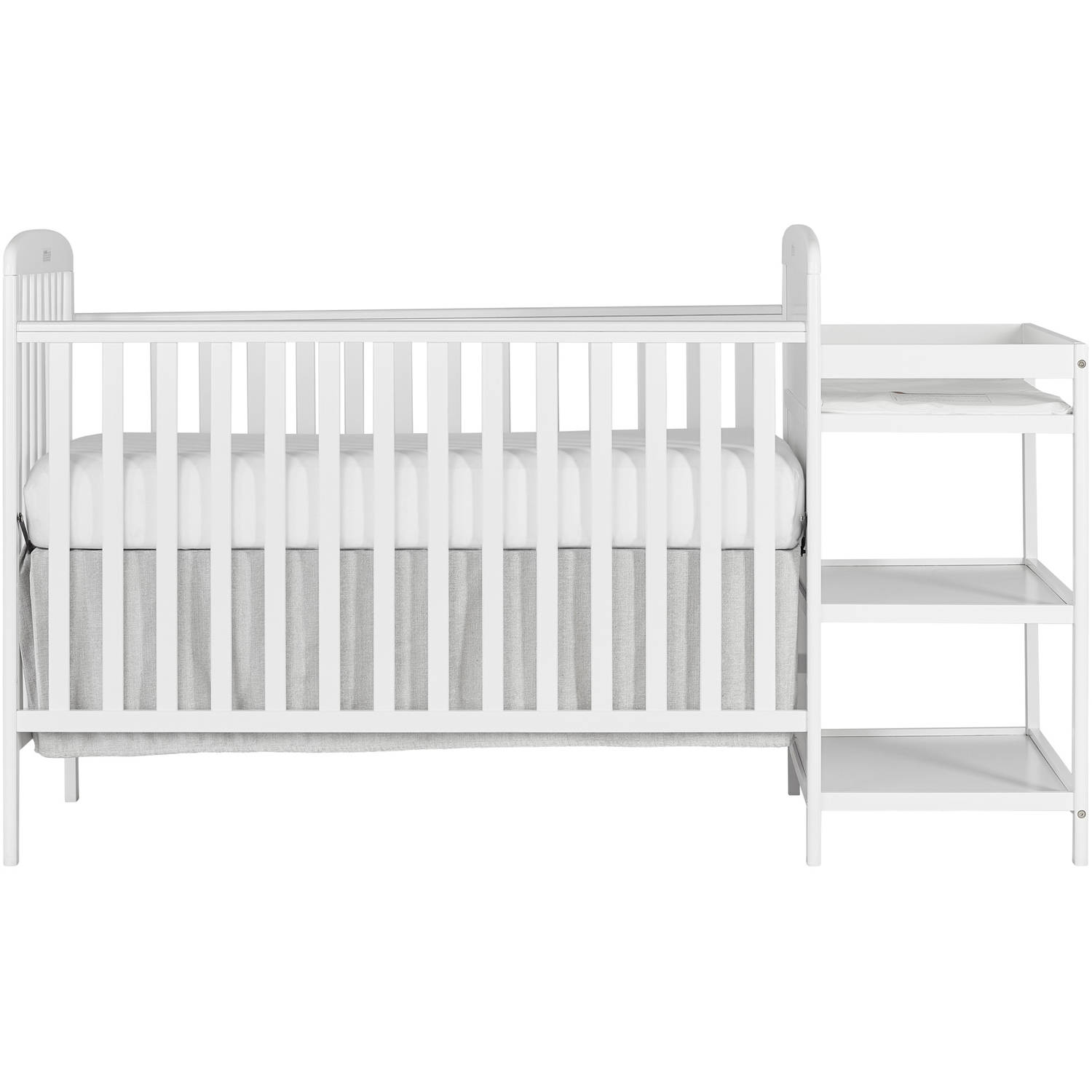 Dream On Me Anna 4-in-1 Full Size Crib and Changing Table, White - image 1 of 10