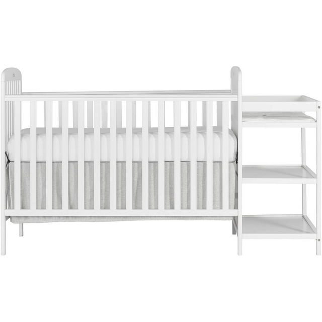 Dream On Me Anna 4-in-1 Full Size Crib and Changing Table, White