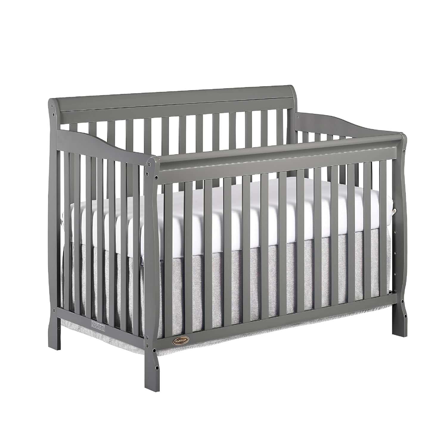 Dream On Me Ashton 4In1 Convertible Crib In Storm Grey, Greenguard