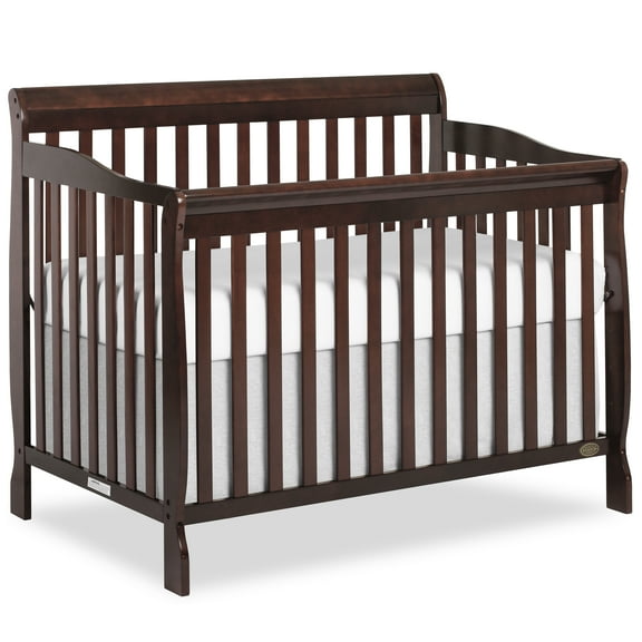 Dream On Me Ashton 5-in-1 Convertible Crib, Espresso, Greenguard Gold and JPMA Certified