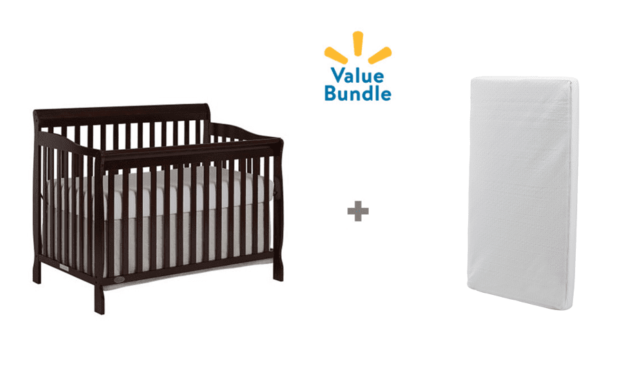 Dream On Me Ashton 5in1 Convertible Crib with Mattress Value Pack