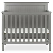 Dream On Me Ava 4-in-1 Convertible Mini Crib, Steel Grey