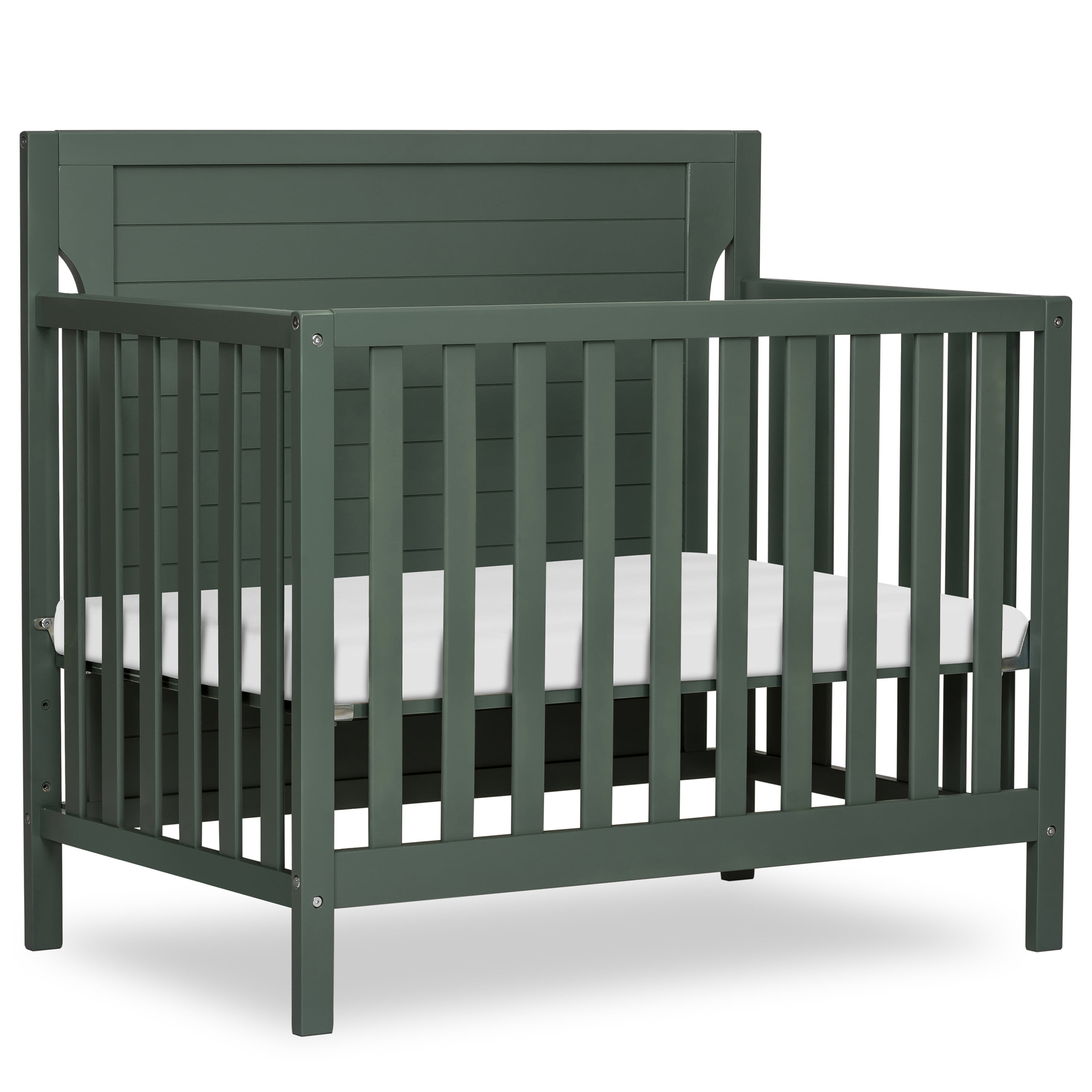 Dream On Me Bellport 4 in 1 Convertible Mini Crib In Green