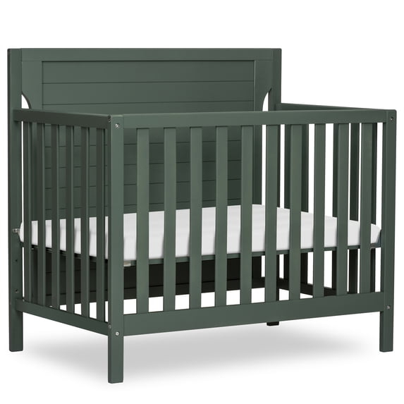 Dream On Me Bellport 4 in 1 Convertible Mini Crib In Green
