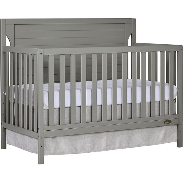 Dream On Me Cape Cod 5in1 Convertible Crib in Storm Grey, Greenguard