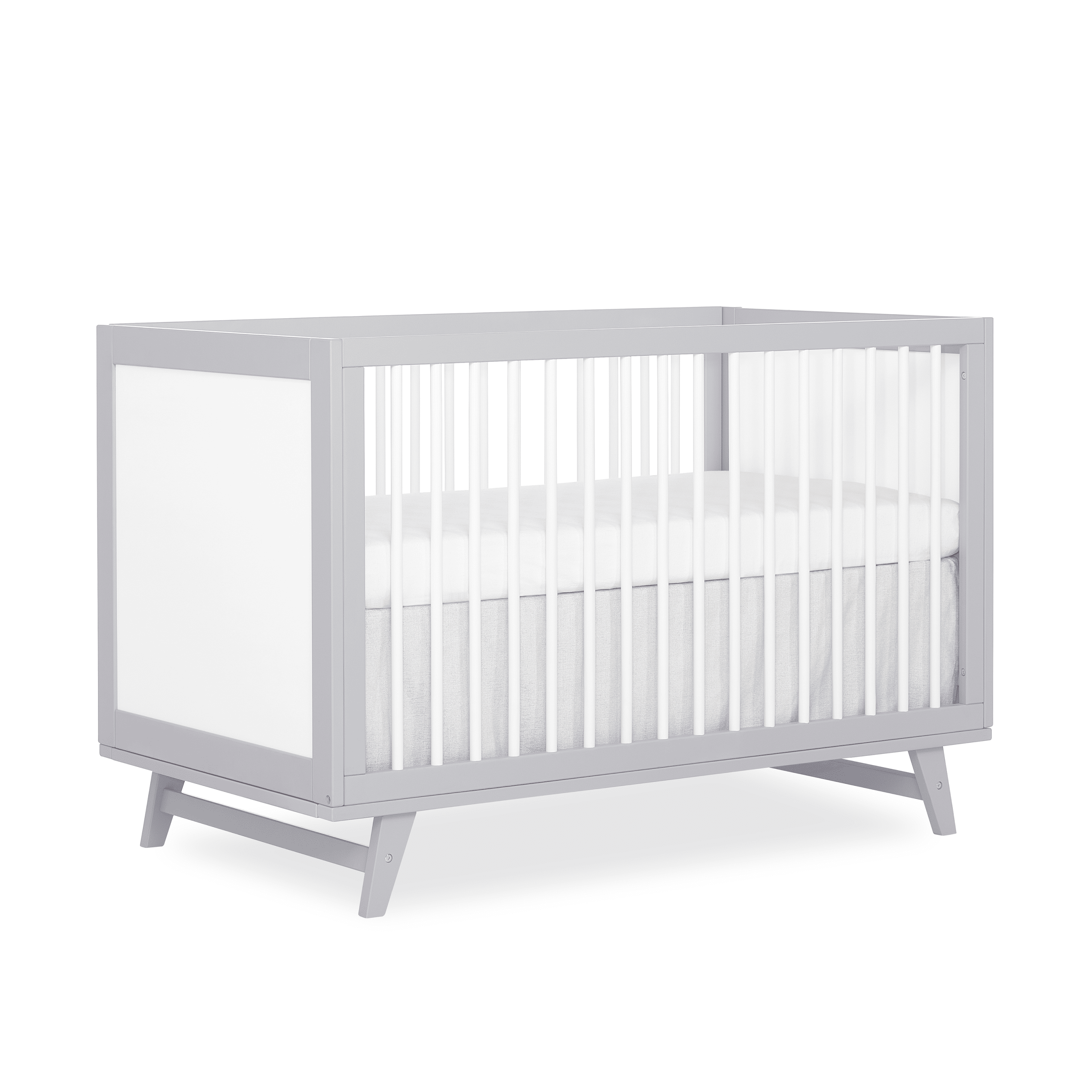 Dream On Me Carter 5 in 1 Full Size Convertible Crib Grey and White