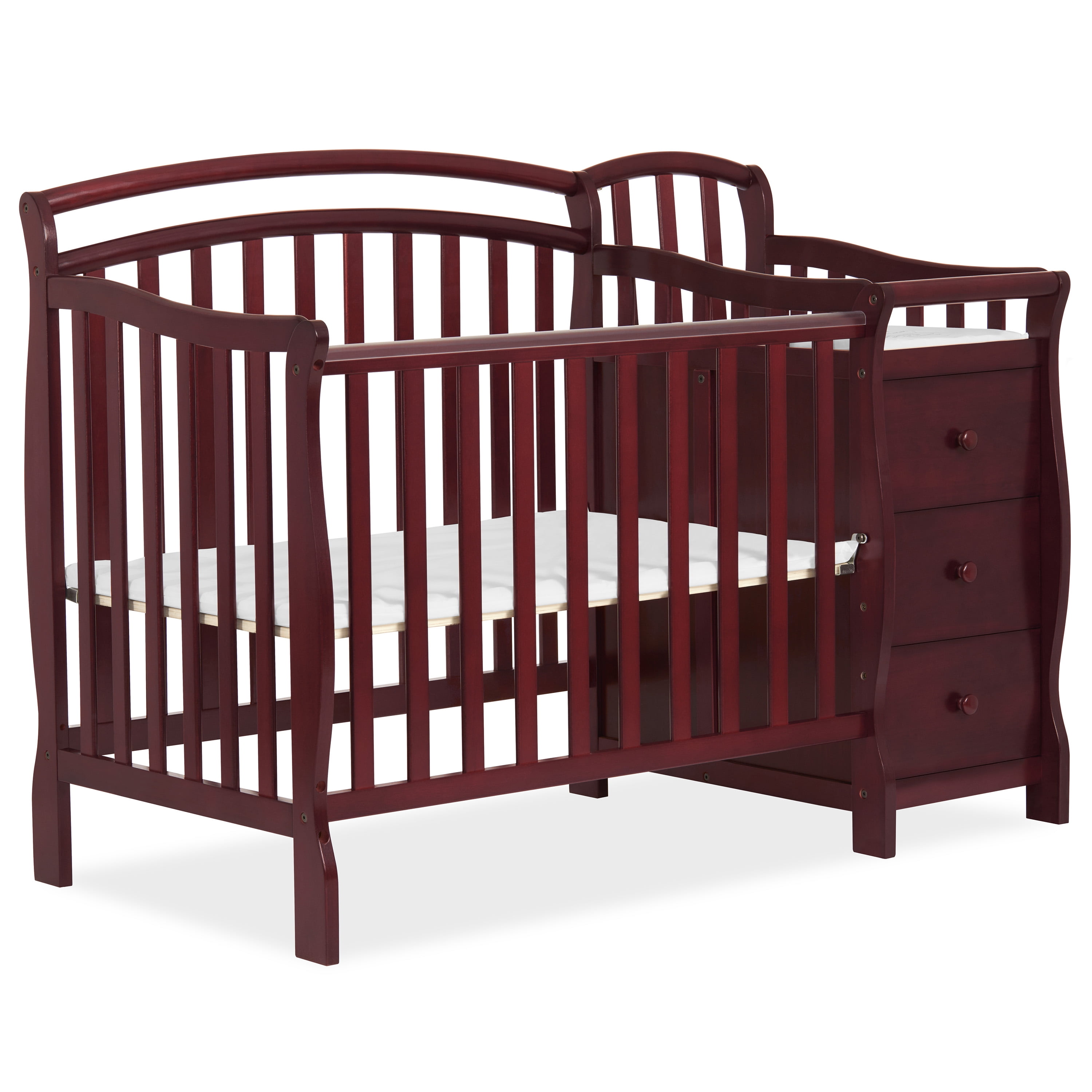 Free Shipping Dream On Me Casco 4 in 1 Baby Mini Crib And Changing Table Cherry Made Of Pinewood Walmart