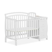 Dream On Me Casco 4-in-1 Mini Crib and Dressing Table, Black