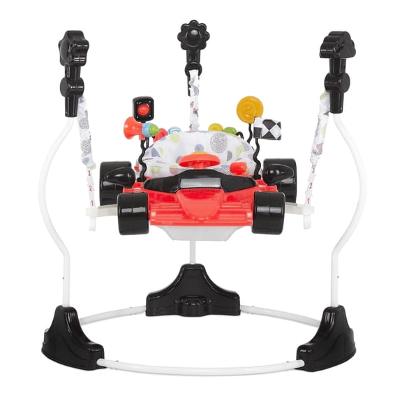Dream On Me Champ 2-in-1 Activity Center & Jumper – 360° Rotating Seat, 3 Adjustable Heights, Lights & Music, Supports up to 26 lbs