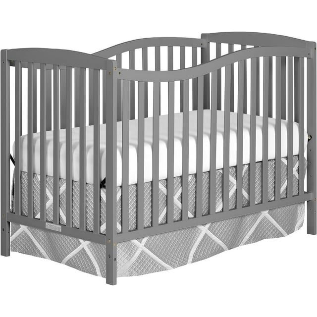Dream On Me Chelsea 5in1 Convertible Crib, Steel Grey Steel Gray Inch