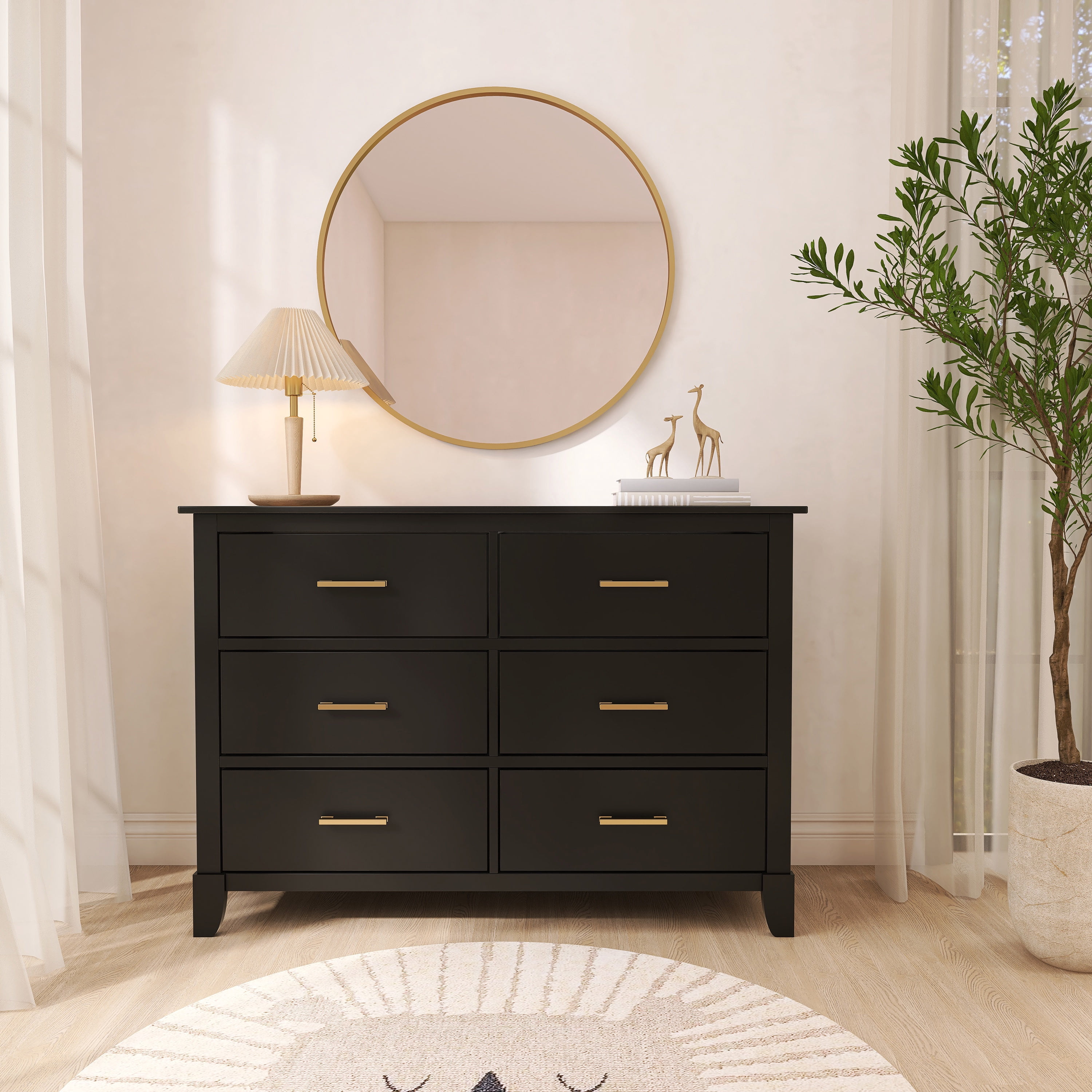 Dream On Me Cleo Dresser, Black/Gold