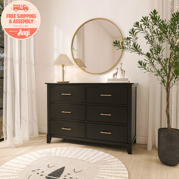 Dream On Me Cleo Dresser, Black/Gold