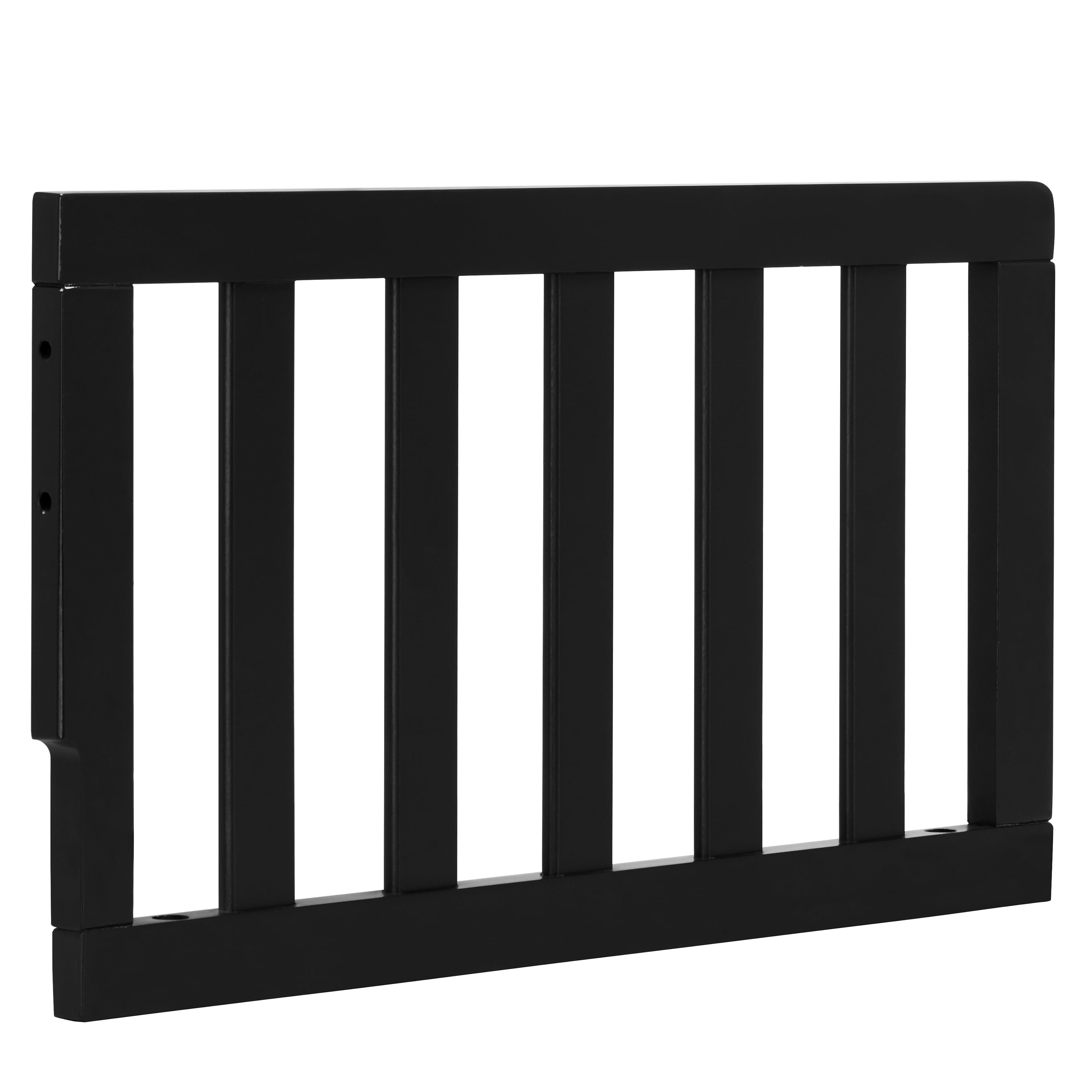 Black Solid Wood Convertible Crib Toddler Guard Rail