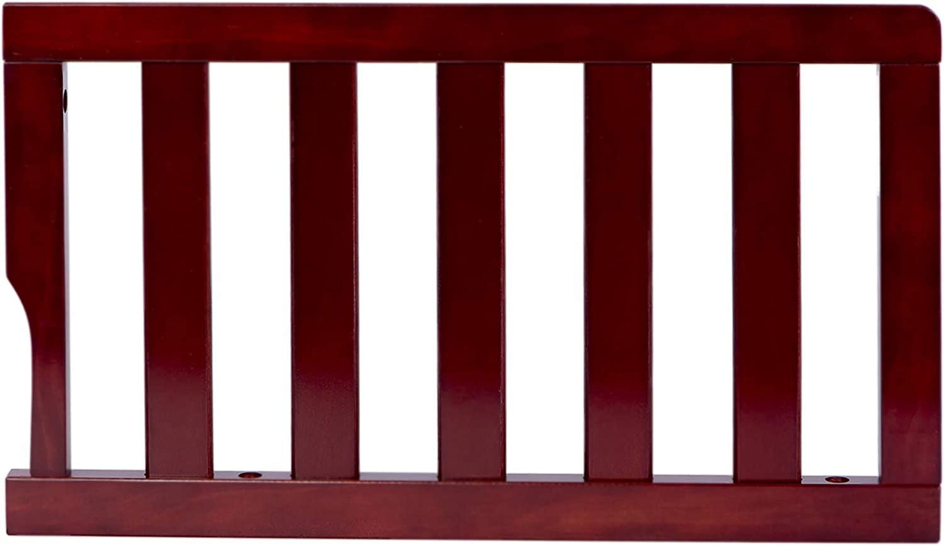 Dream On Me Convertible Crib Toddler Guard Rail in Cherry, Converts Cribs to Toddler Beds, Solid