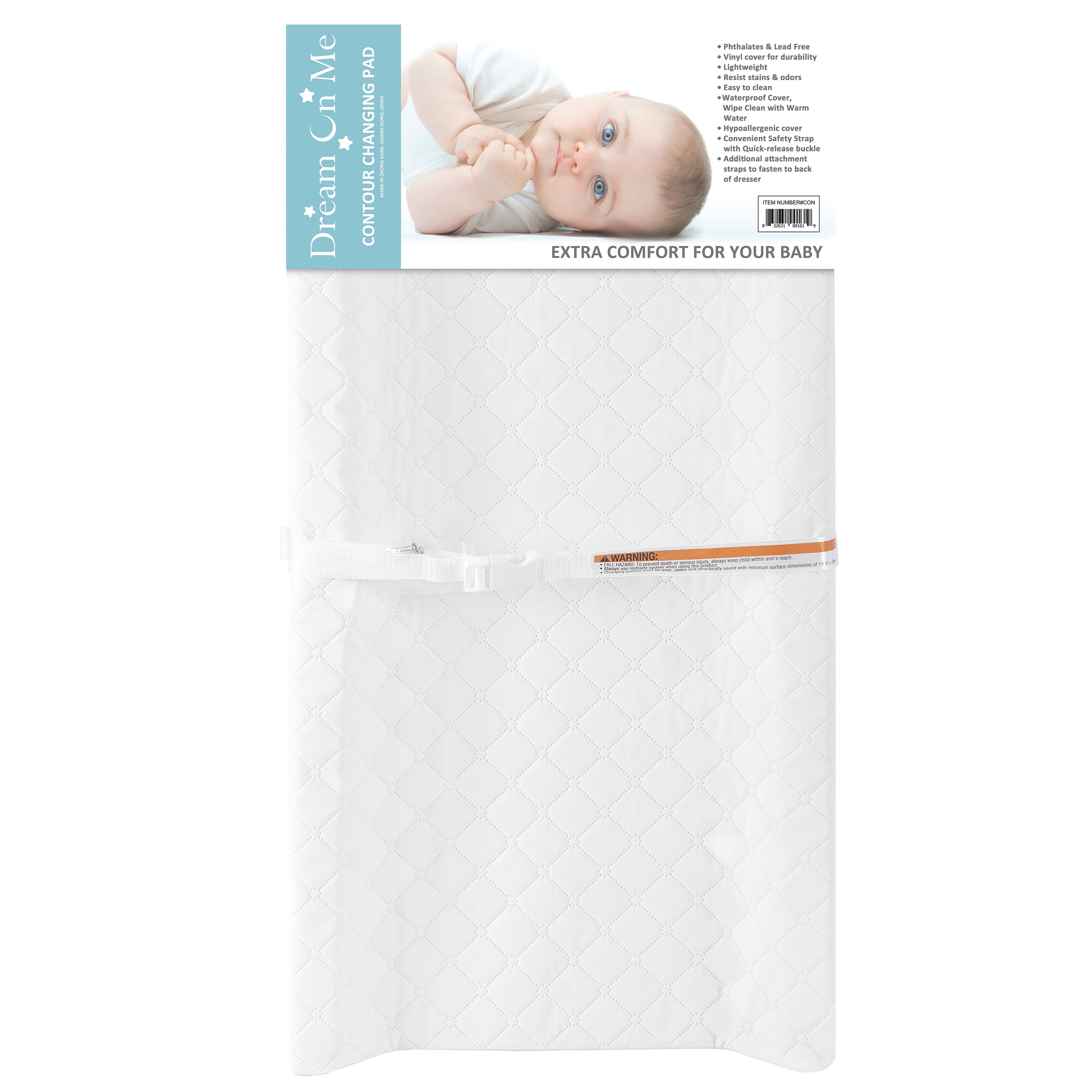 Dream On Me Cypress Contoured Changing Pad 3.5 inch Thick White