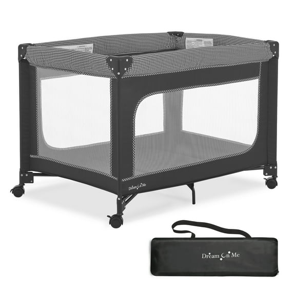 Dream On Me EZGo Portable Playard, Black And White