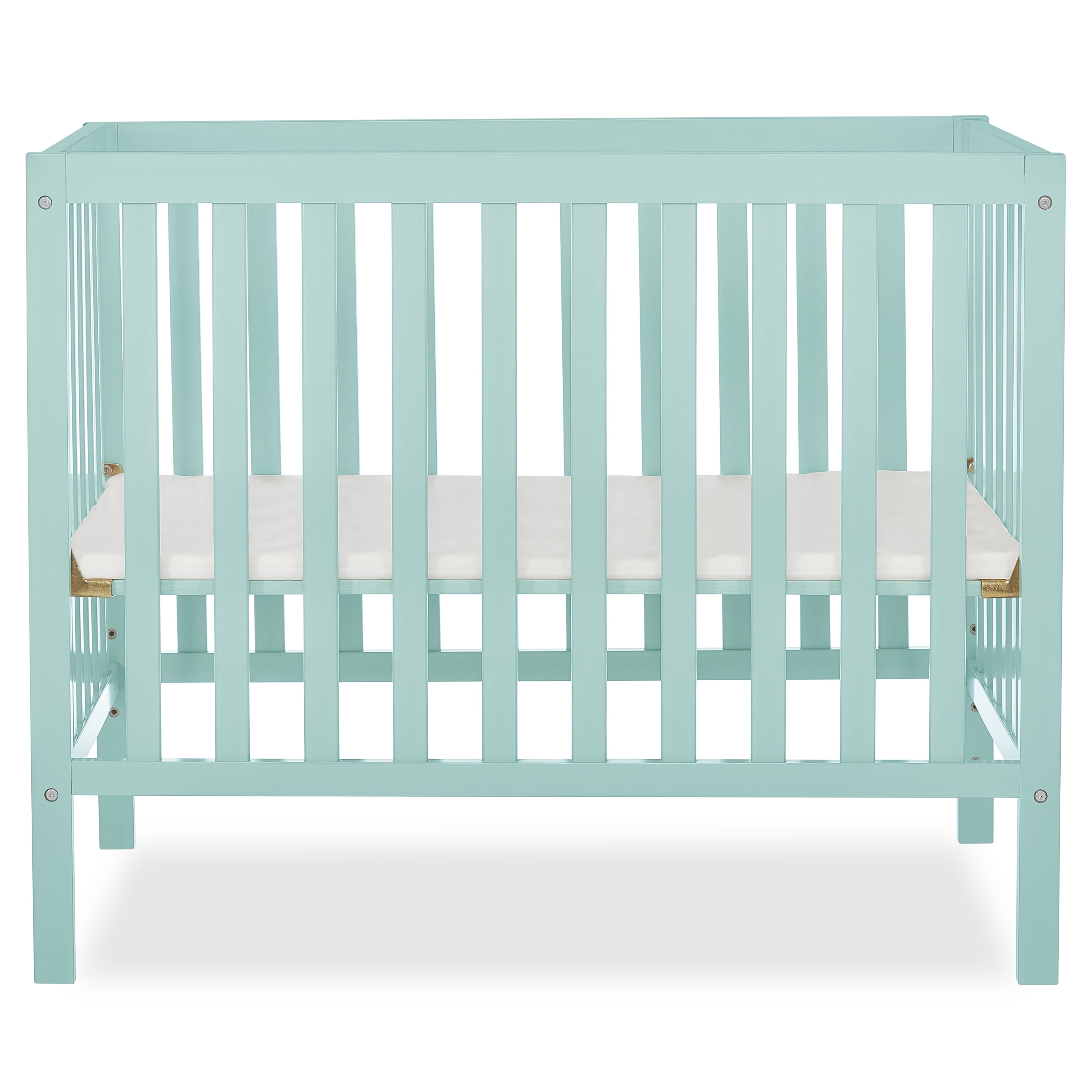 Dream On Me Edgewood 4-In-1 Convertible Mini Crib In Mint