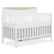 Dream On Me Emerson Convertible Crib, White & Vintage White Oak
