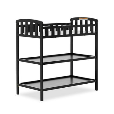 Dream On Me Emily Changing Table, Comes With 1" Changing Pad, Portable Changing Station, Black