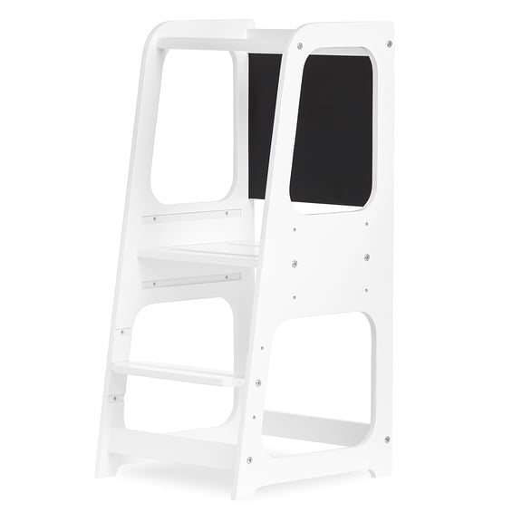 Dream On Me Explora Tower & Step Stool, Anti-slip Base, Multipurpose Kids Step Stool, White