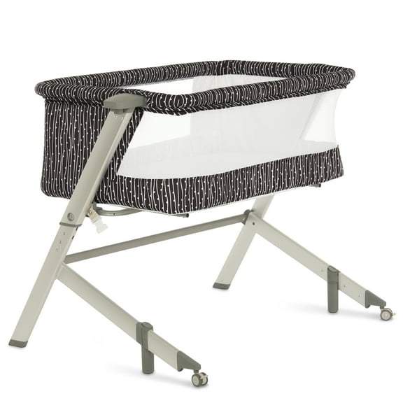 Dream On Me Flora Bassinet with Carry Bag , Compact & Modern, Black & White