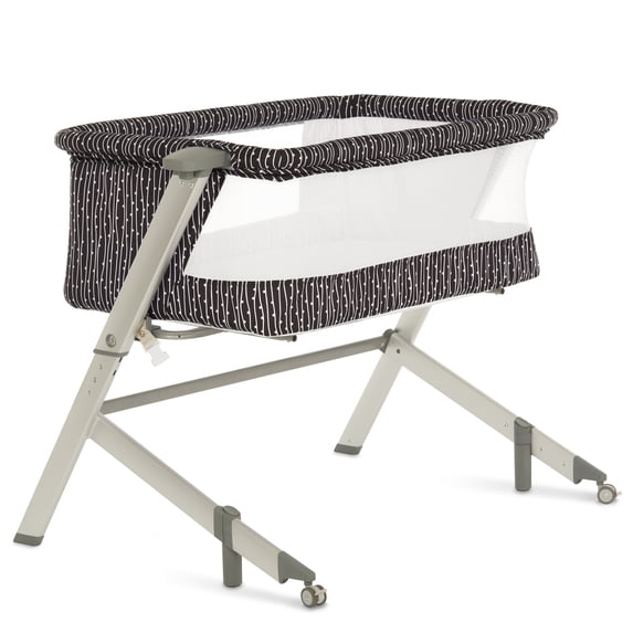 Dream On Me Flora Bassinet with Carry Bag , Compact & Modern, Black & White