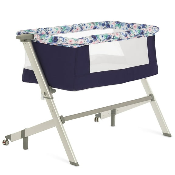 Dream On Me Flora Baby Bassinet in Floral Bloom, Portable Travel Bassinet with Carry Bag