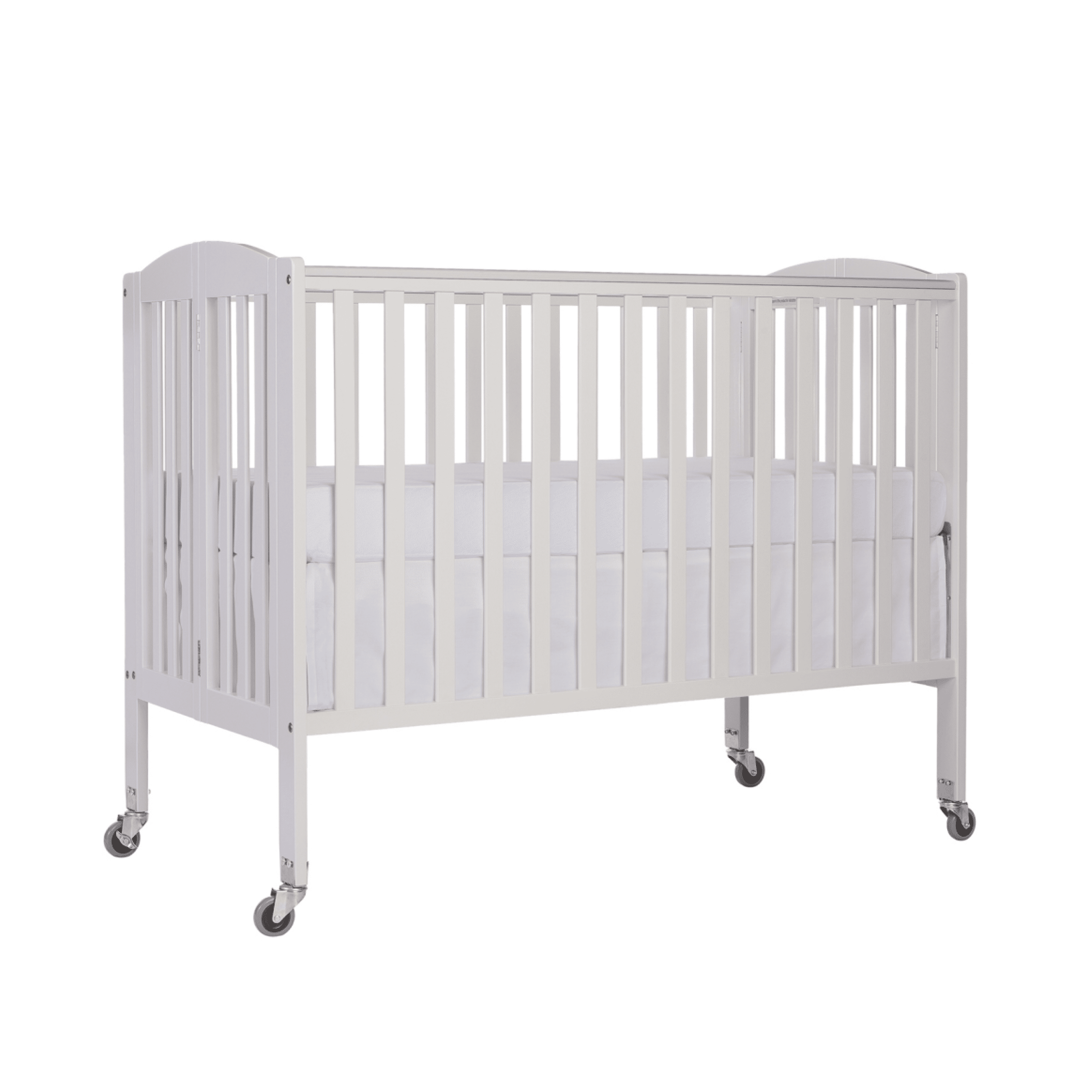 Dream On Me Folding Full Size Convenience Crib In White, Two Adjustable ...