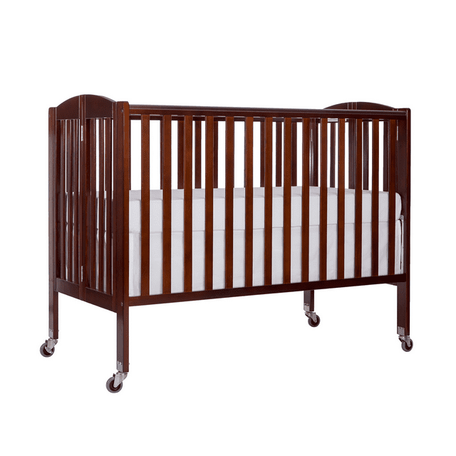 Dream On Me Folding Full Size Convenience Crib in Espresso, Comes With