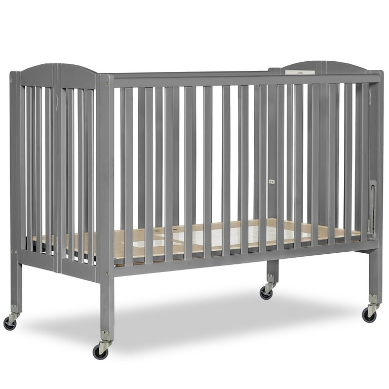 Dream On Me Folding Full Size Convenience Crib Steel Grey