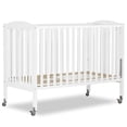 thumbnail image 1 of Dream On Me Full Size 2-in-1 Folding Stationary Side Crib, Locking Wheels, White, 1 of 10