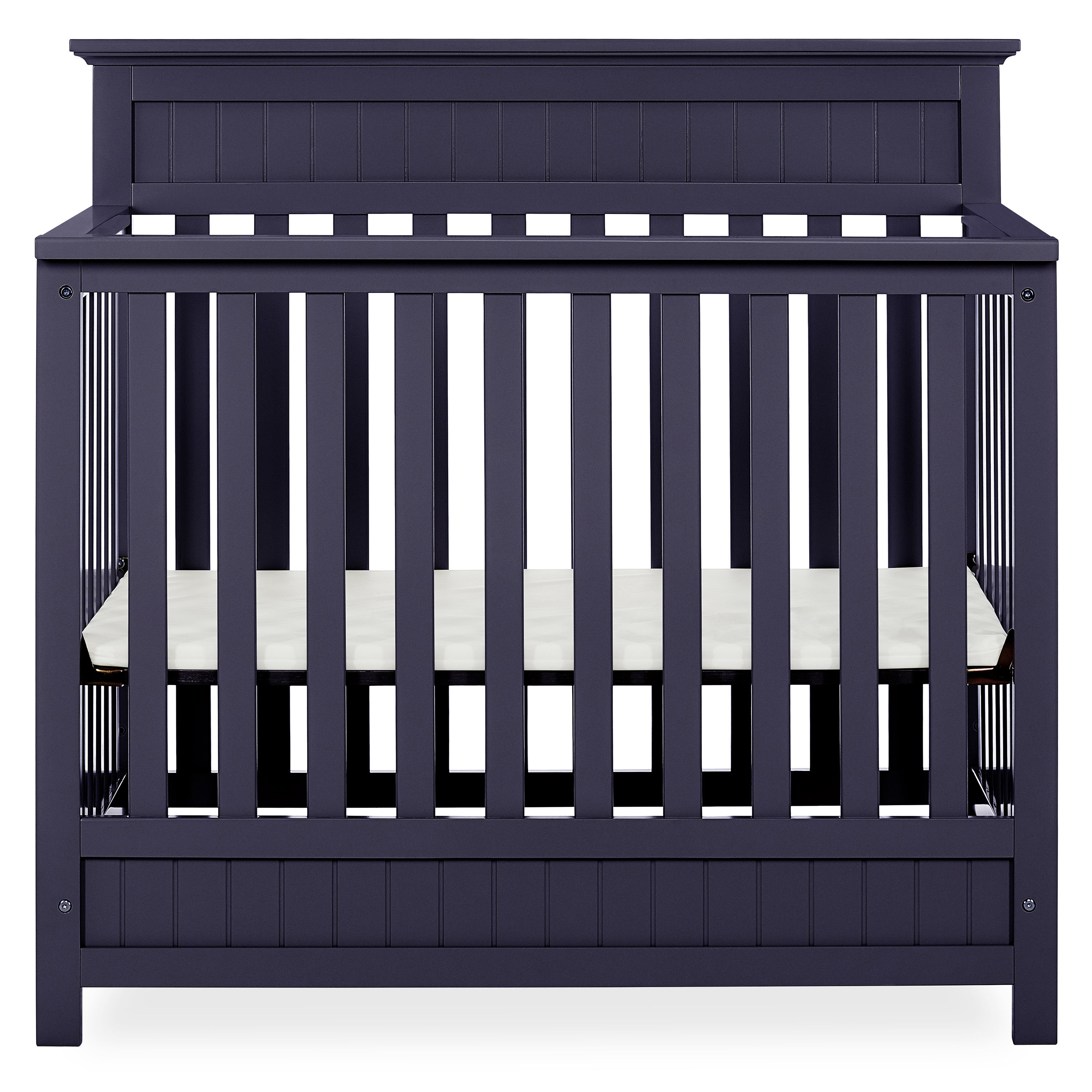 Dream On Me Harbor 4-in-1 Convertible Mini Crib in Navy, Greenguard Gold Certified