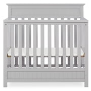 Dream On Me Harbor 4-in-1 Convertible Mini Crib in Pebble Grey, Greenguard Gold Certified
