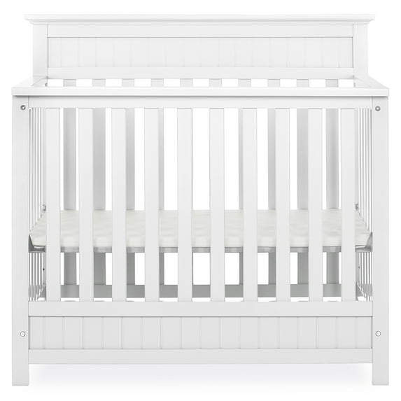 Dream On Me Harbor 4-in-1 Convertible Mini Crib in White, Greenguard Gold Certified