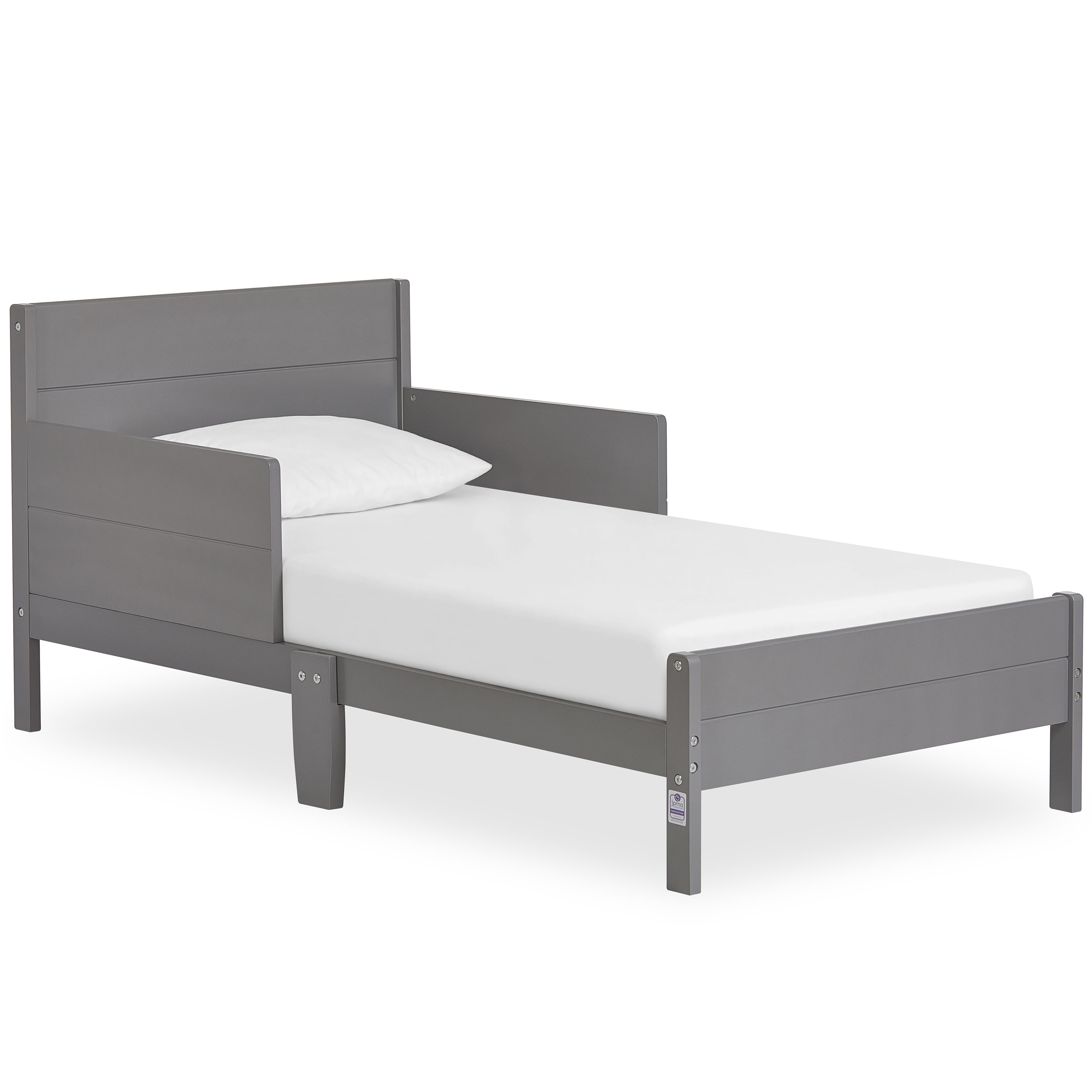 Dream On Me Holland Toddler Bed made with Sustainable New Zealand Pinewood, Steel Grey
