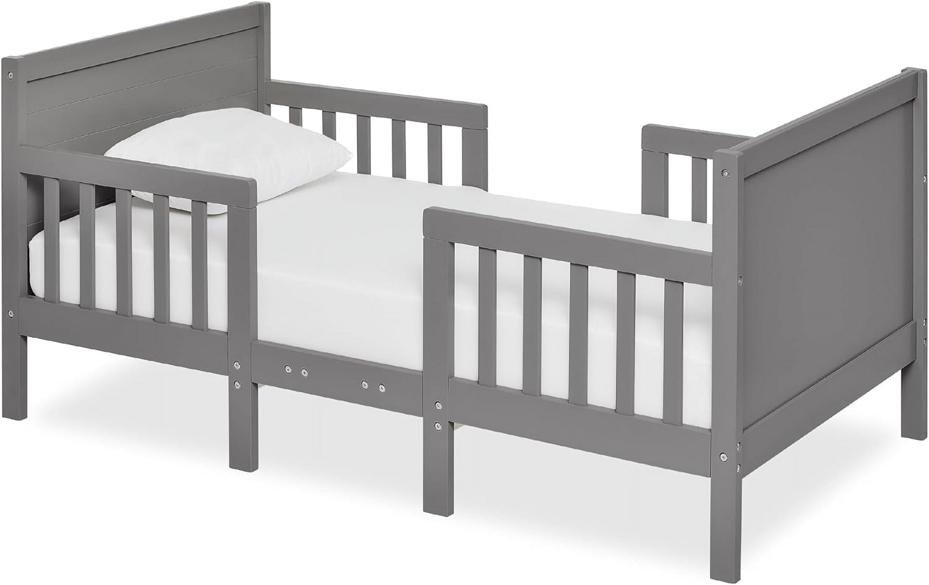 Dream On Me Hudson 3 in 1 Convertible Toddler Bed in Storm Grey