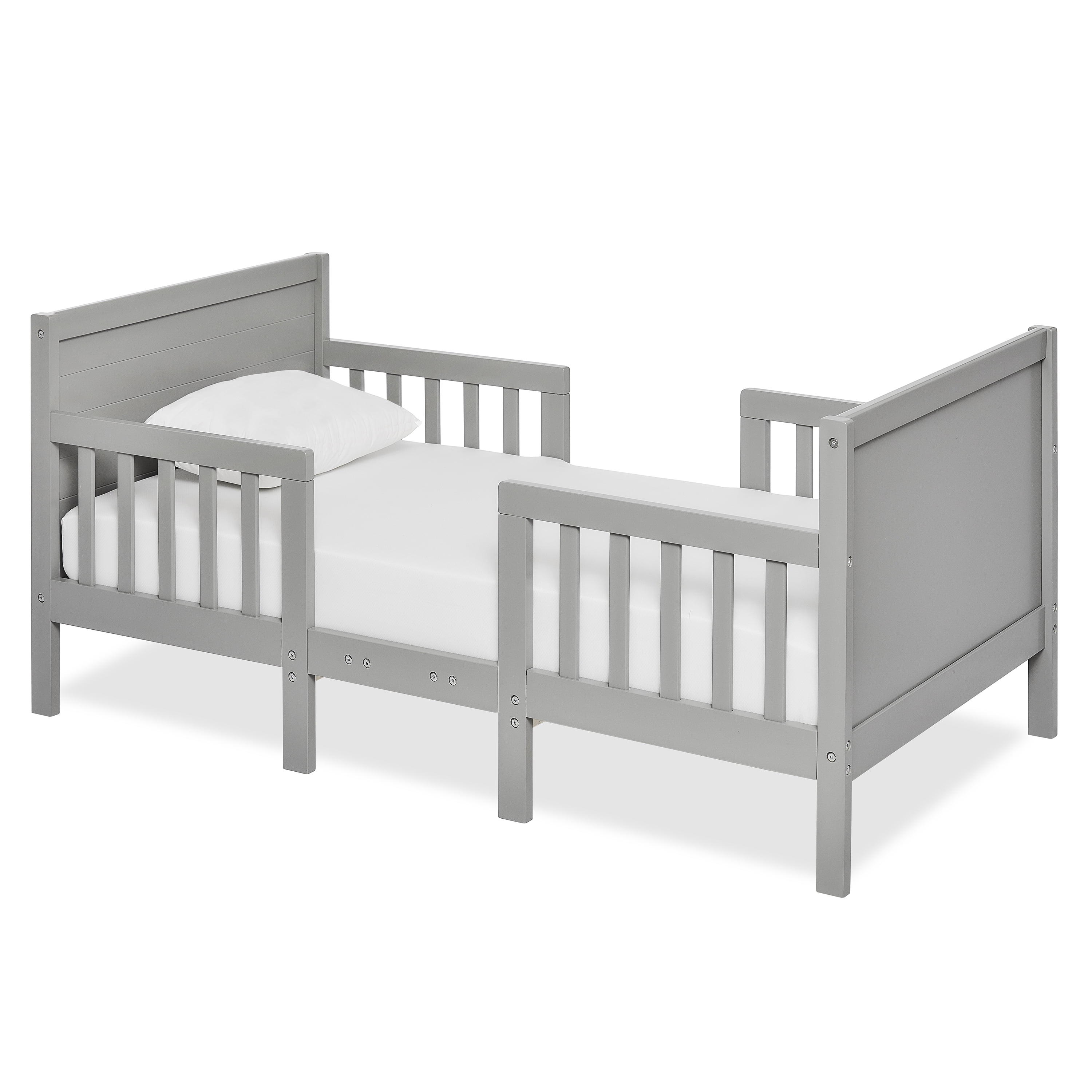 Dream On Me Hudson 3 in 1 Convertible Toddler Bed, Cool Grey