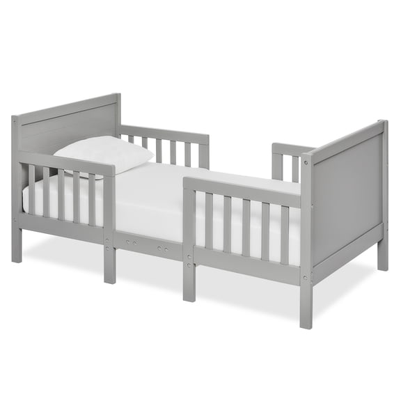 Dream On Me Hudson 3 in 1 Convertible Toddler Bed, Cool Grey