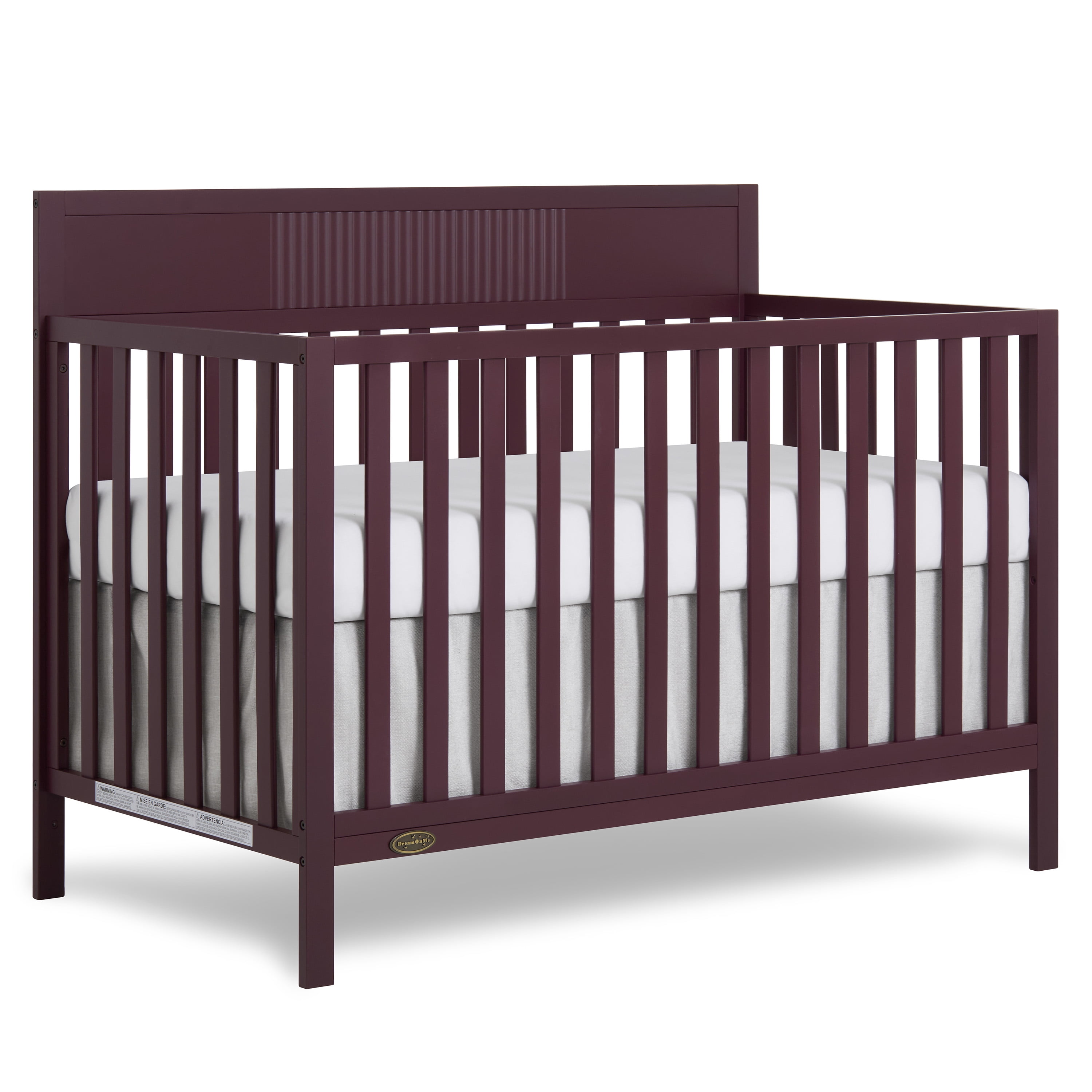 Dream On Me Ivy 5 in 1 Convertible Full-size Crib, Greenguard Gold & JPMA Certified, Converts from Baby Crib to Toddler Bed, Day Bed, Kids Bed and Full-size Bed, Auburn