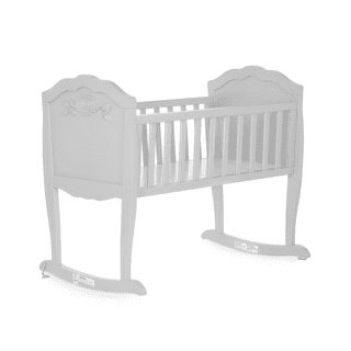 White wooden cheap bassinet