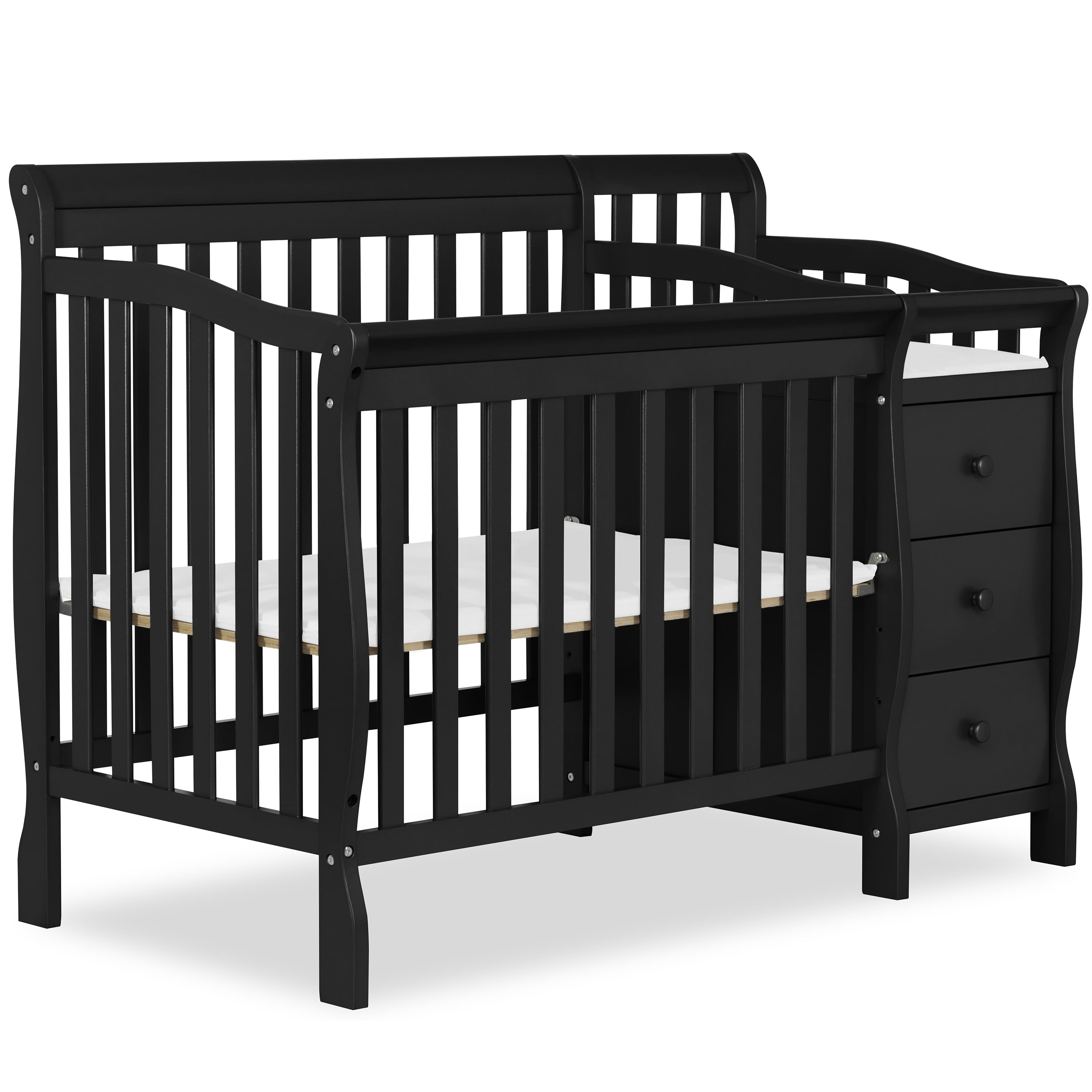Dream On Me Jayden 4-in-1 Convertible Crib with Changer Black
